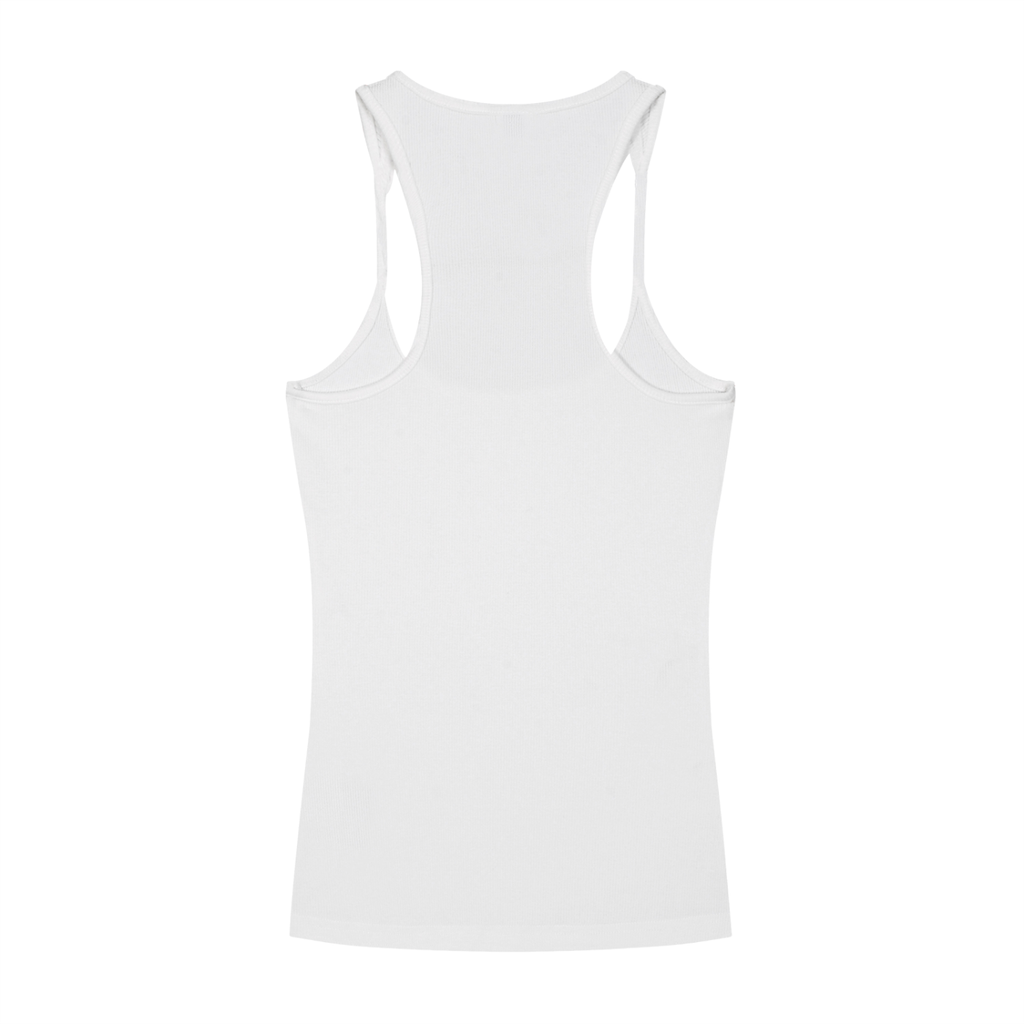 “LOVE DOCTOR” Slim Fit Ribbed Racerback Tank Top